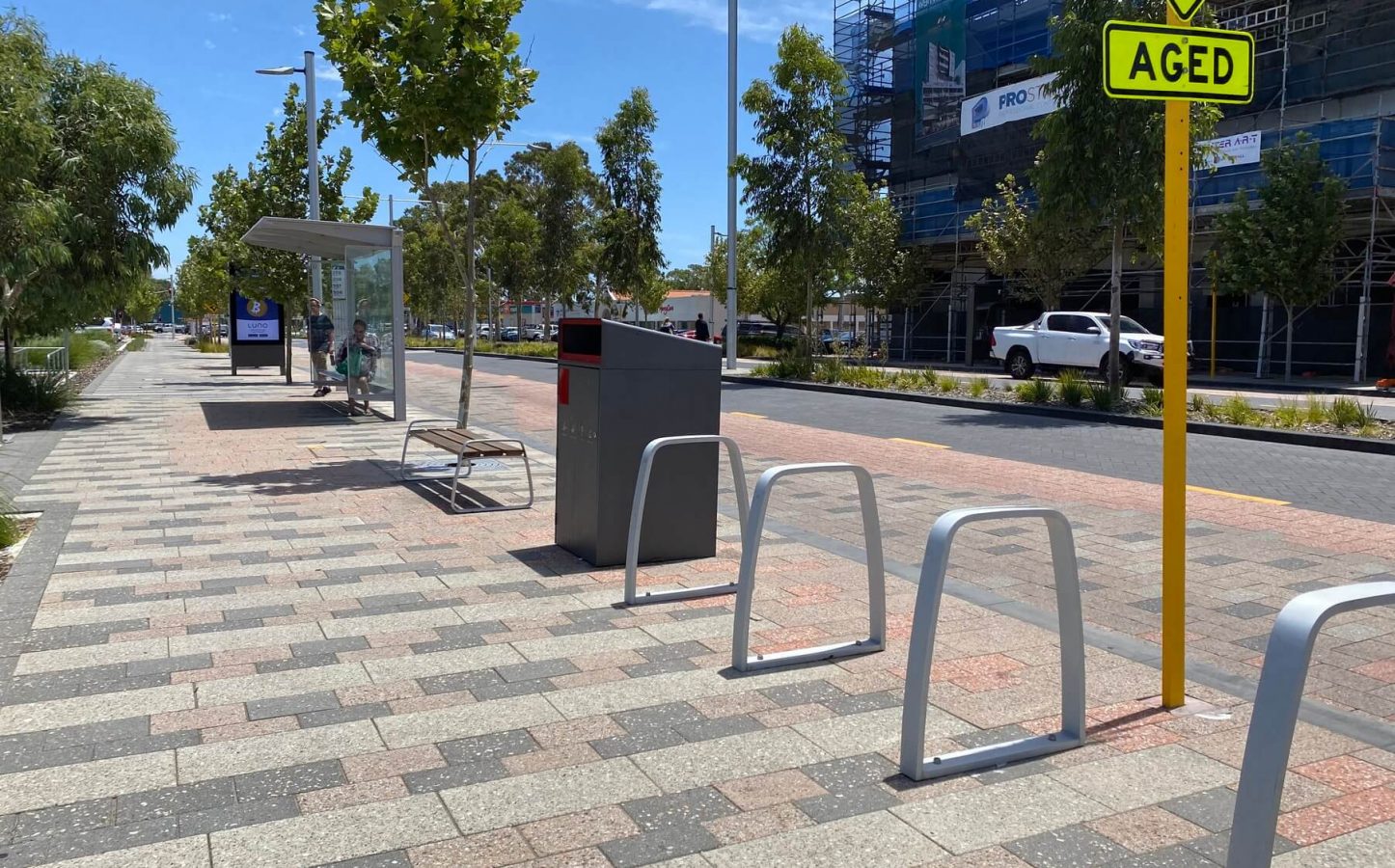 Cecil Ave West bike stands