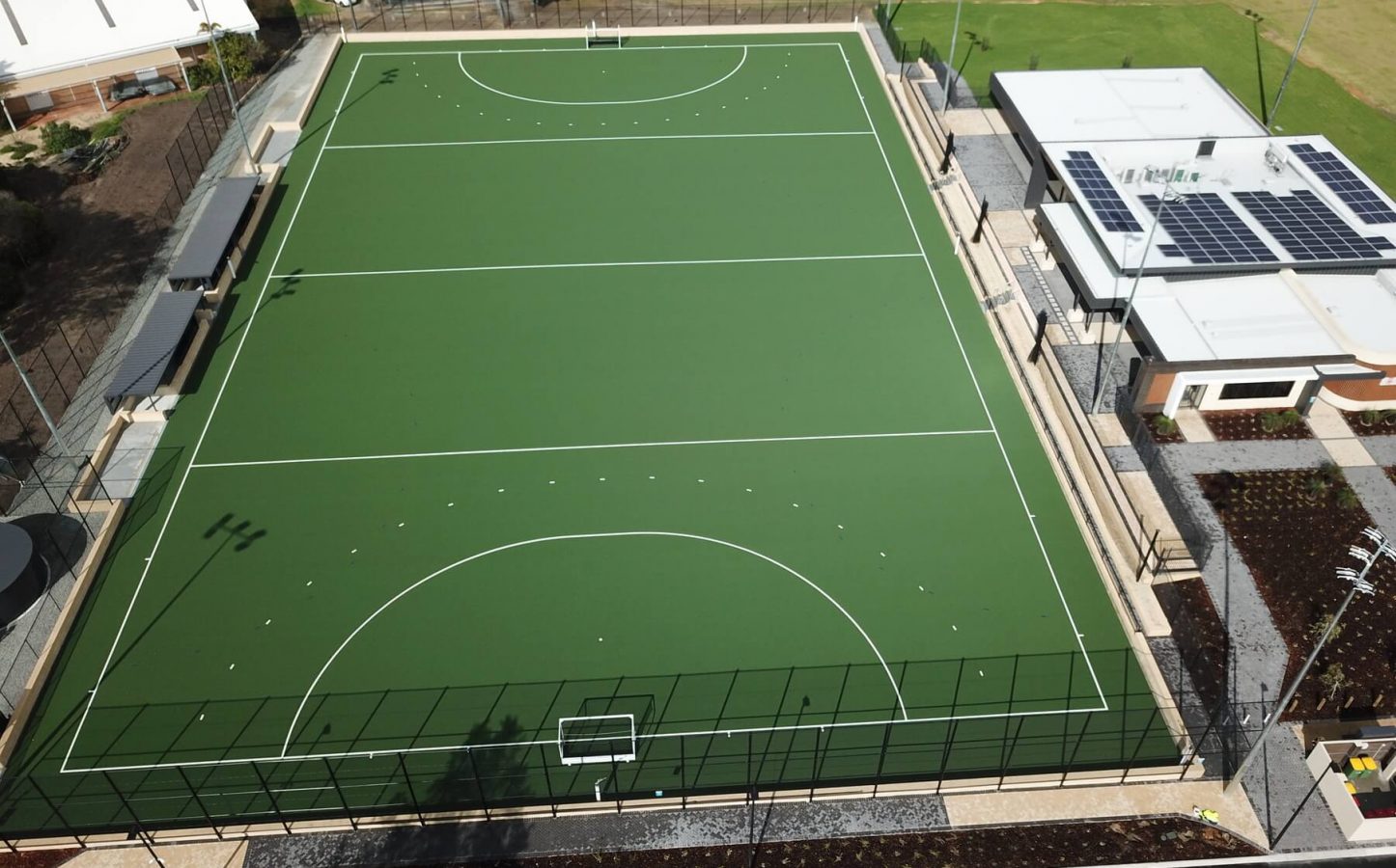 Aerial view of a Porter project, a hockey turf in Lakelands