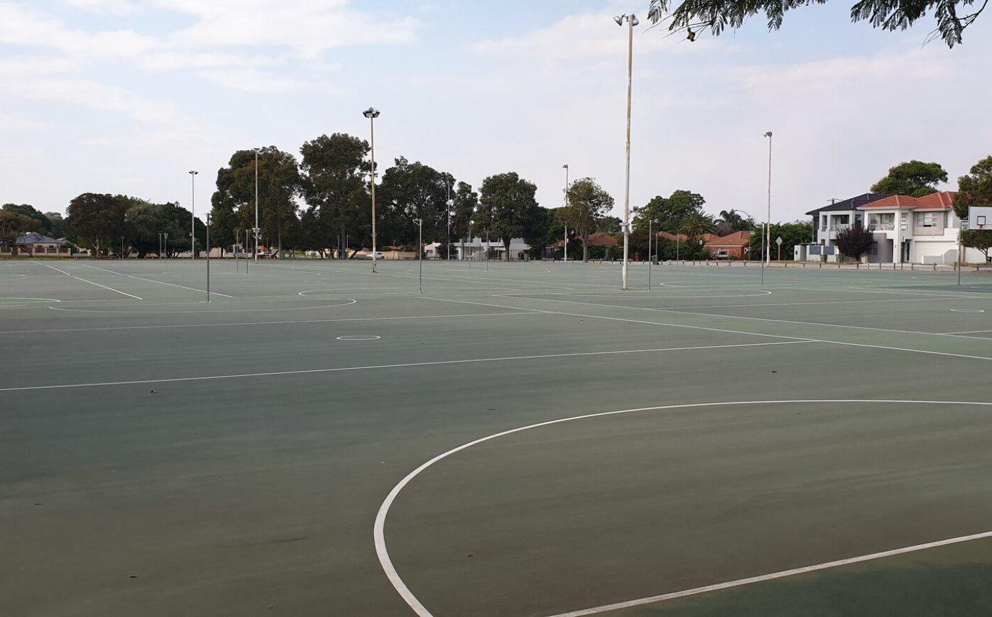 Sports & Rec - Wilson Park Netball - court lights