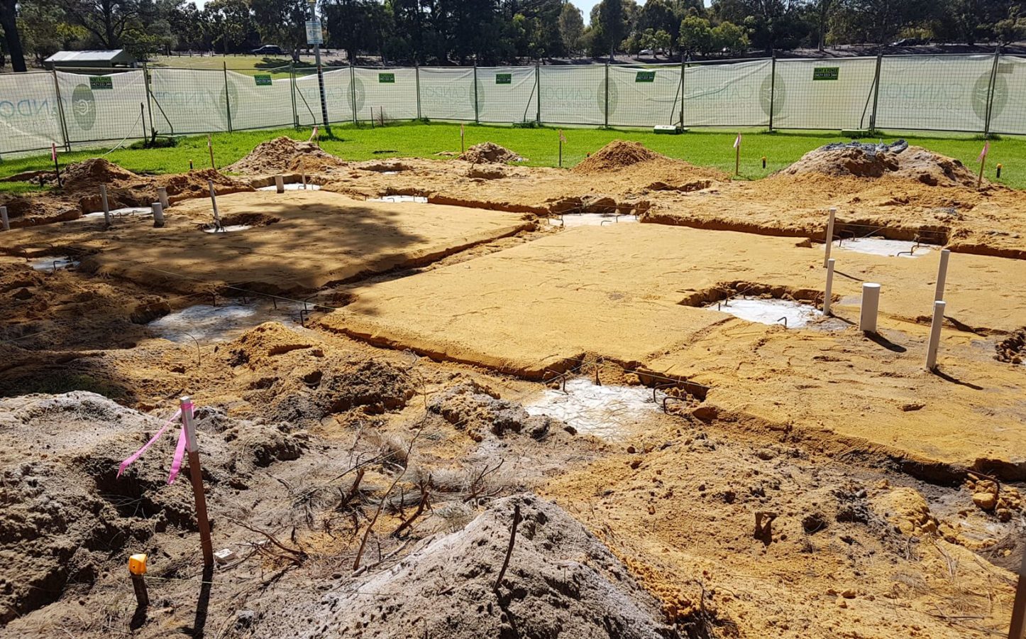 Bert Jeffery Park earthworks